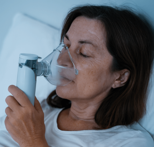 Nebu Ease nebulizer in use